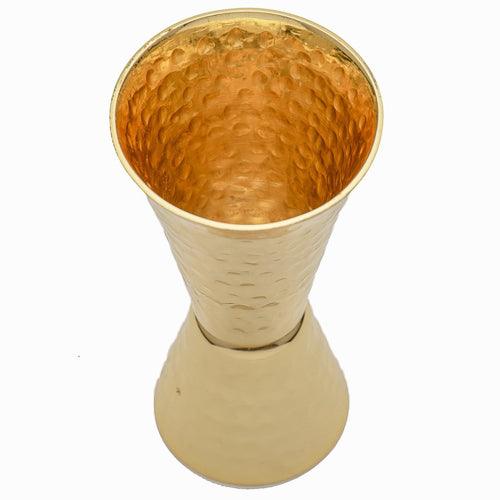 24K Gold Plated Hammered Double-Sided Jigger by Prince of Scots