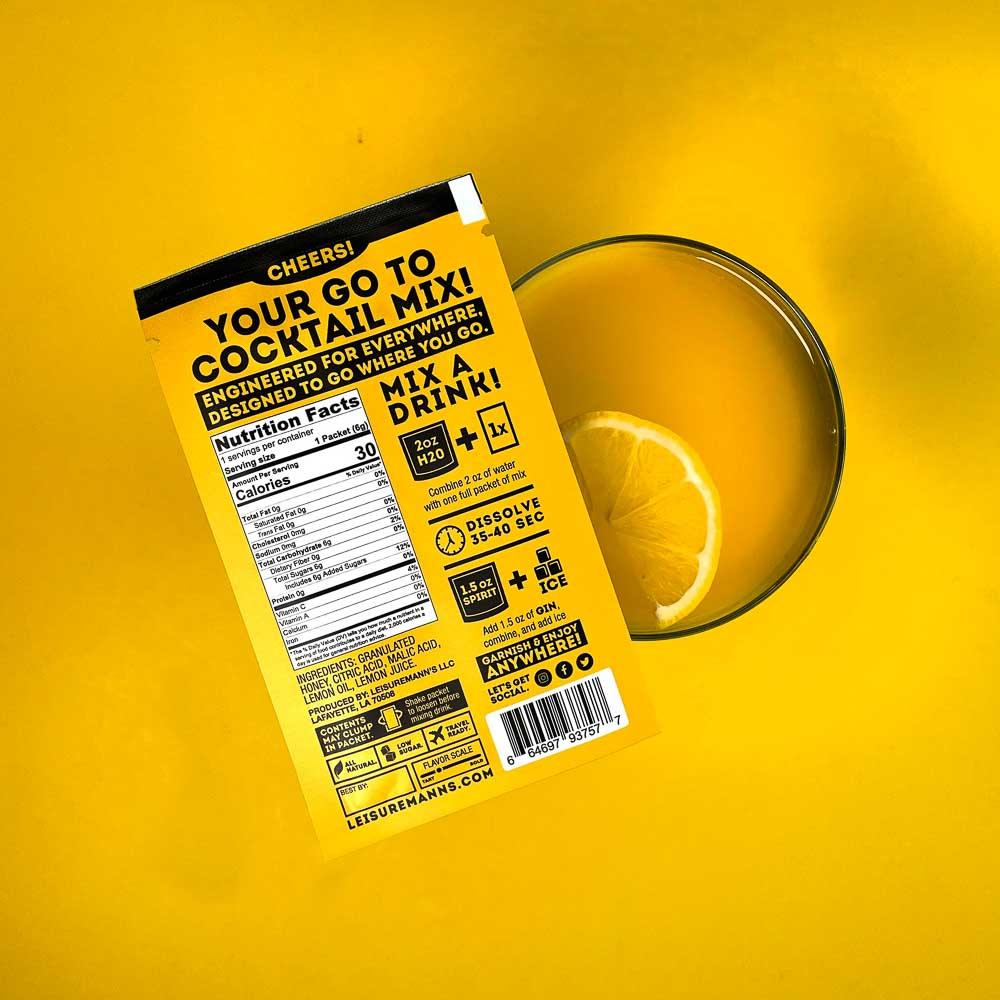Bee's Knees Single-Serve Cocktail Mix (1 packet) by Leisuremann's Cocktail Mixes