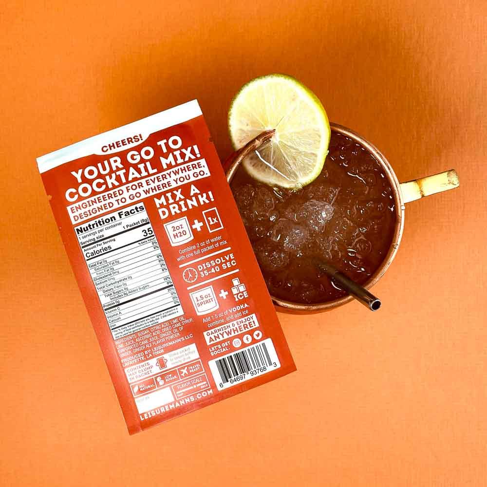 Moscow Mule Single-Serve Cocktail Mix (1 packet) by Leisuremann's Cocktail Mixes