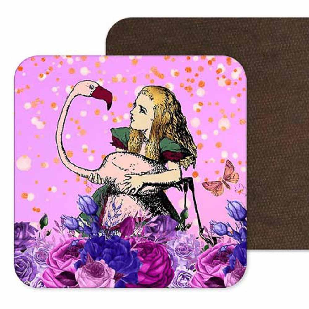 Alice in Wonderland Flamingo Coaster by Kitsch Republic