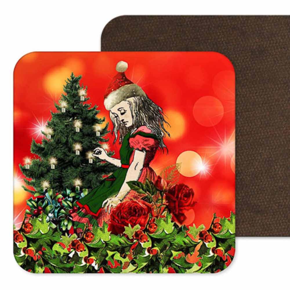 Alice in Wonderland Holiday Coaster (Red) by Kitsch Republic
