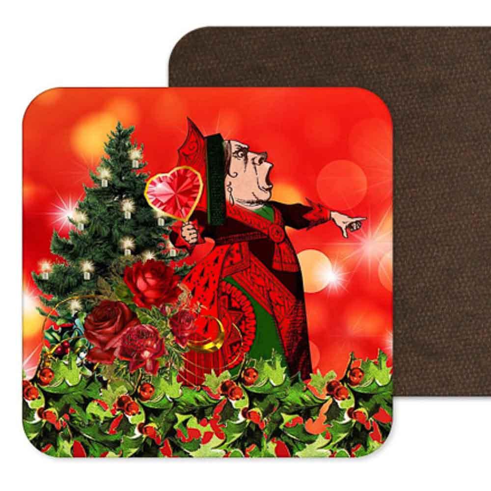 Alice in Wonderland Queen of Hearts Holiday Coaster (Red) by Kitsch Republic