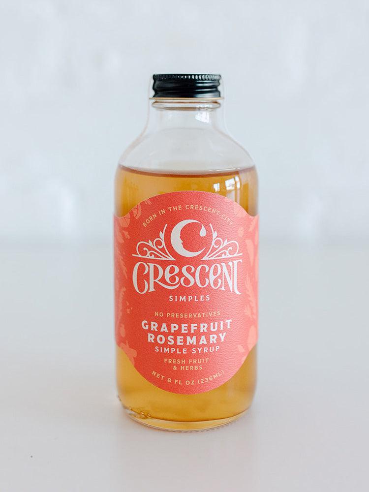 Grapefruit Rosemary Simple Syrup (8oz) by Crescent Simples