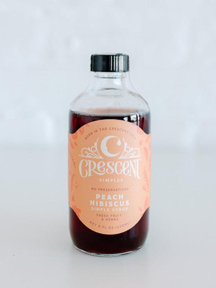 Peach Hibiscus Simple Syrup (8oz) by Crescent Simples