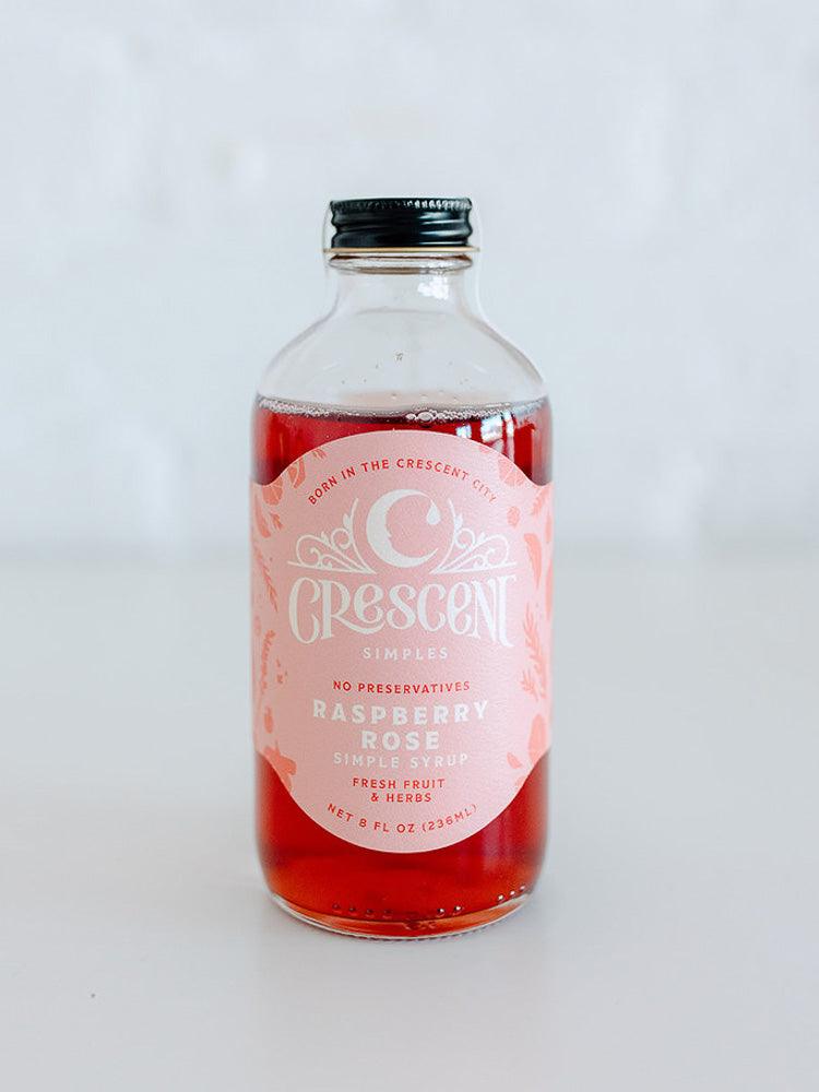 Raspberry Rose Simple Syrup (8oz) by Crescent Simples