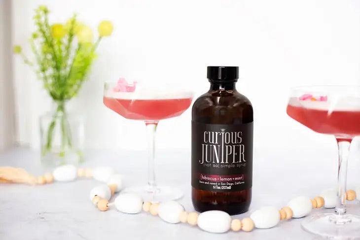 Hibiscus Lemon Mint {Not So} Simple Syrup (8oz) by Curious Juniper