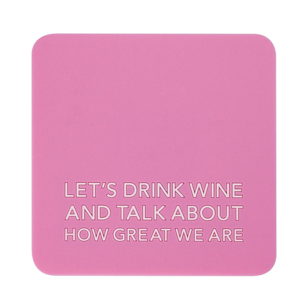 'Let's Drink Wine' Silicone Coaster by Pretty Alright Goods