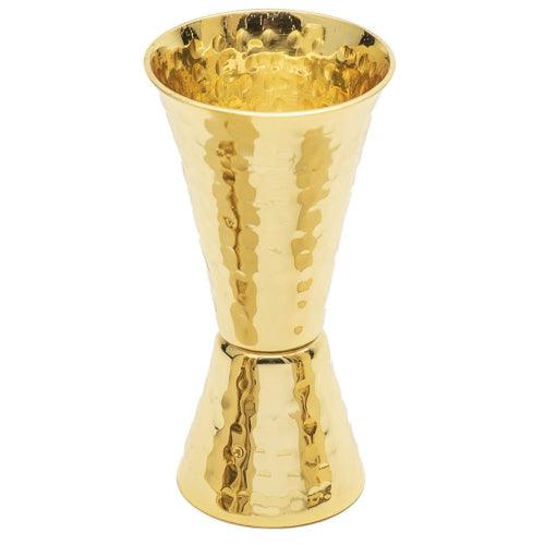 24K Gold Plated Hammered Double-Sided Jigger by Prince of Scots
