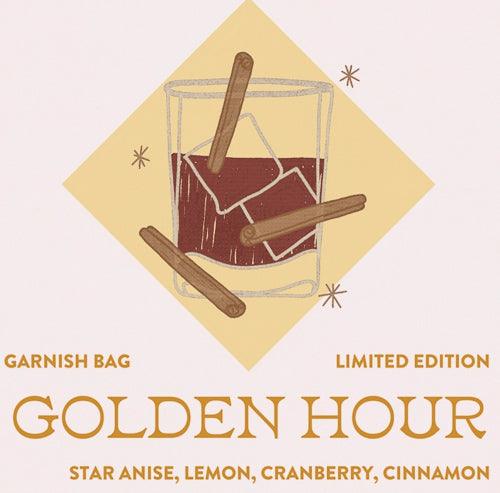Golden Hour Garnish Pack (Star Anise, Cranberry, Lemon, Cinnamon) by Root Elixirs
