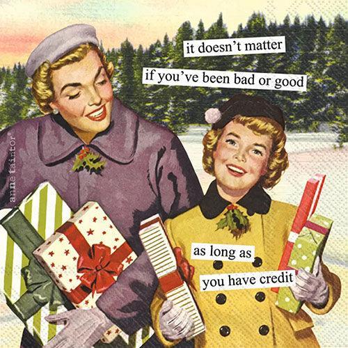 'Bad or Good' by Anne Taintor Holiday Cocktail Napkins (Pack of 20) by Boston International