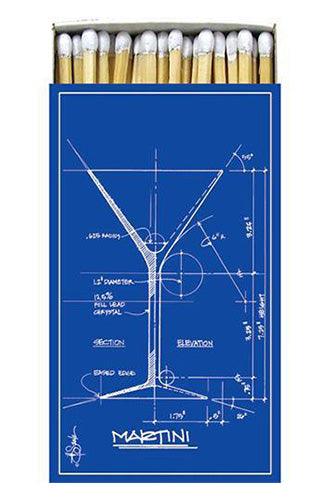 'Barchitecture' Martini Decorative Boxed Candle Matches by Paperproducts Design