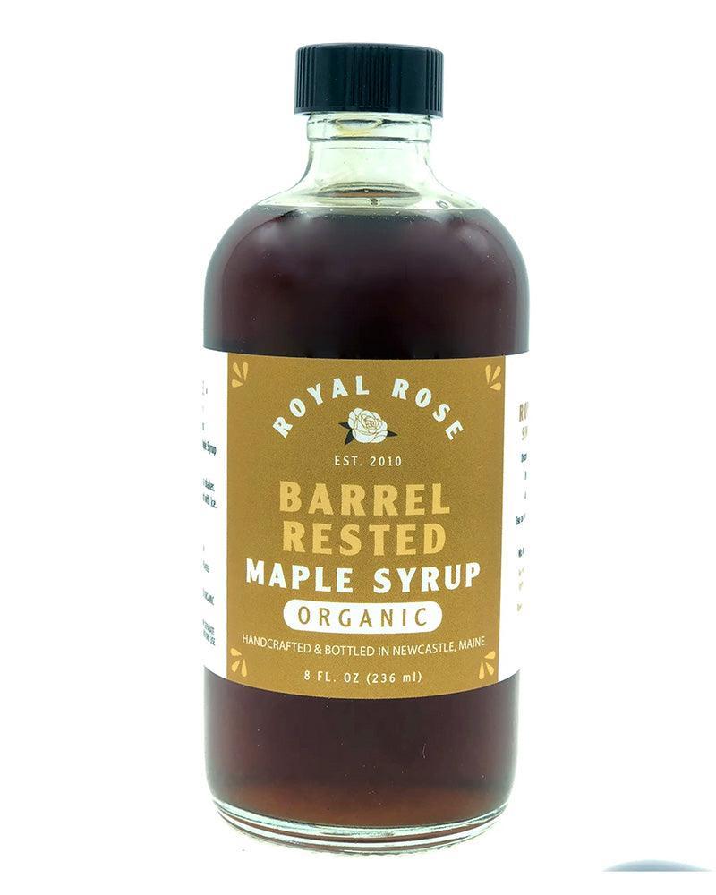 Barrel Rested Organic Maine Maple Syrup by Royal Rose Syrups