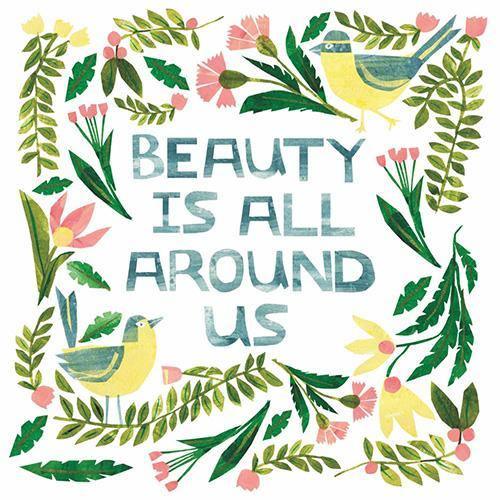 'Beauty is All Around Us' Cocktail Napkins (Pack of 20) by Paperproducts Design