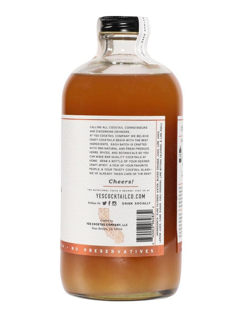 Blood Orange & Chili Pepper Cocktail Mixer (16oz) by Yes Cocktail Co.