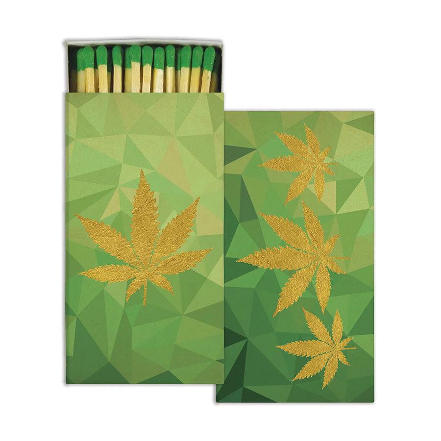 Cannabis Leaf Decorative Boxed Candle Matches by HomArt