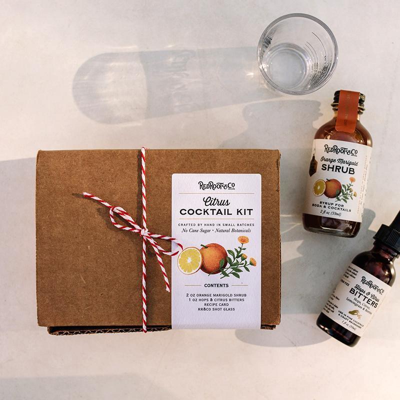 Citrus Cocktail Kit (Shrub, Bitters, Shot Glass) by Red Root & Co.