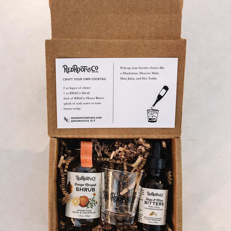 Citrus Cocktail Kit (Shrub, Bitters, Shot Glass) by Red Root & Co.