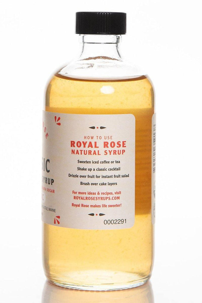 Classic (Unflavored) Organic Simple Syrup by Royal Rose Syrups