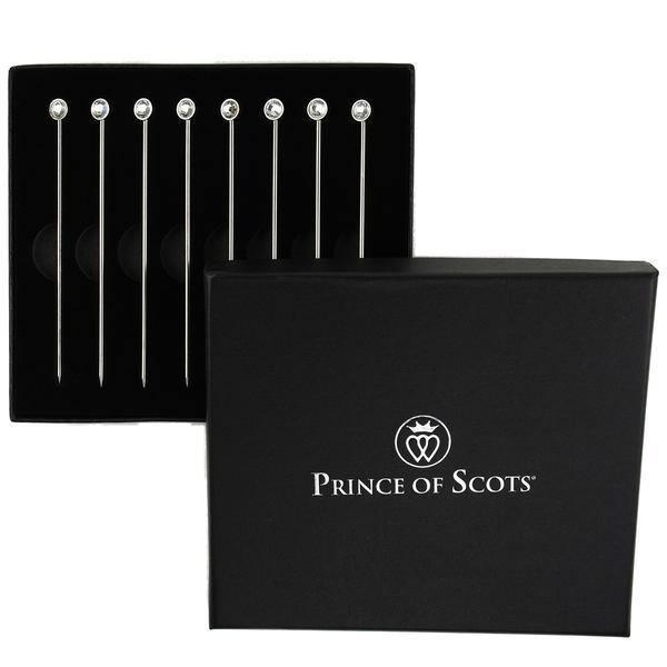 Clear Crystal Gem Cocktail Picks (Set of 8) by Prince of Scots