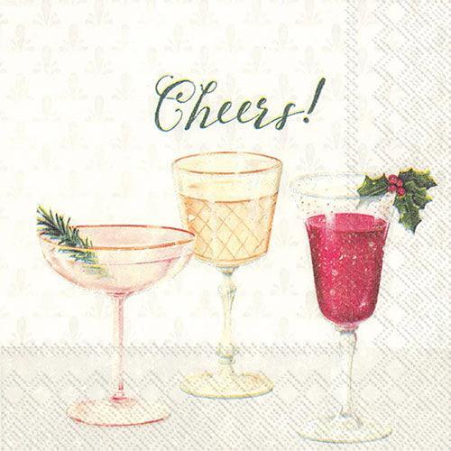 Festive Drinks Holiday Cocktail Napkins (Pack of 20) by Boston International