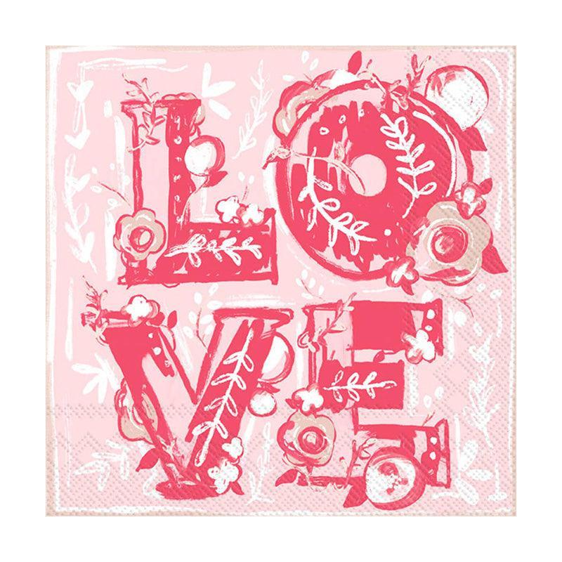 Floral Love Cocktail Napkins (Pack of 20) by Boston International
