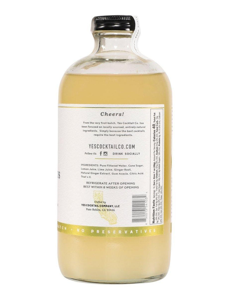 Ginger Citrus Cocktail Mixer (16oz) by Yes Cocktail Co.