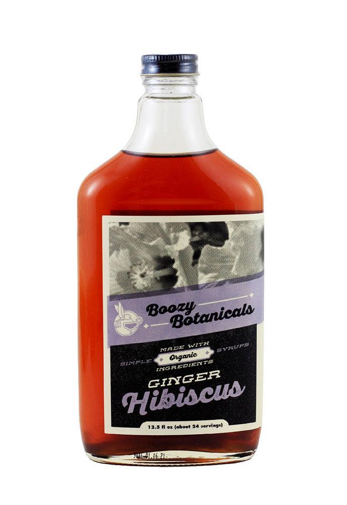 Ginger Hibiscus Simple Syrup (12.5oz) by Boozy Botanicals