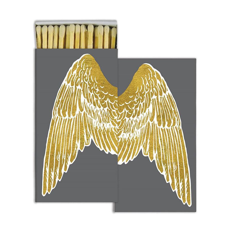 Golden Angel Wings Decorative Boxed Candle Matches by HomArt