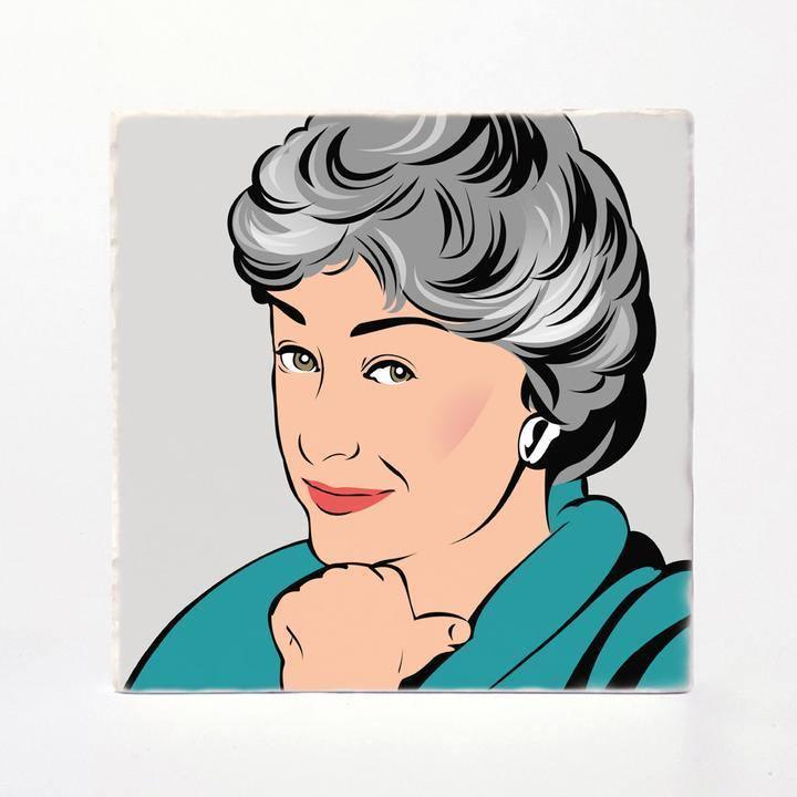 Golden Girls Illustrated Absorbent Tile Coasters (Set of 4) by Versatile Coasters