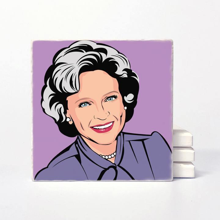 Golden Girls Illustrated Absorbent Tile Coasters (Set of 4) by Versatile Coasters