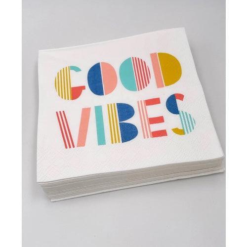 'Good Vibes' Cocktail Napkins (Pack of 20) by Soiree Sisters