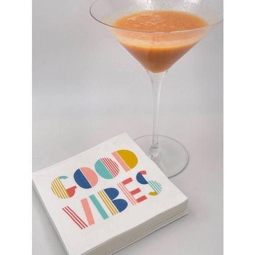 'Good Vibes' Cocktail Napkins (Pack of 20) by Soiree Sisters