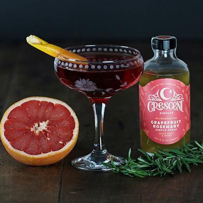 Grapefruit Rosemary Simple Syrup (8oz) by Crescent Simples