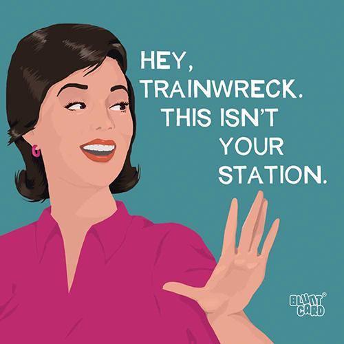'Hey, Trainwreck' Cocktail Napkins (Pack of 20) by Paperproducts Design