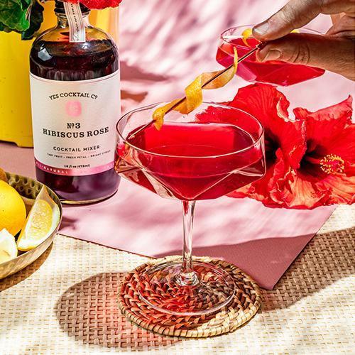 Hibiscus Rose Cocktail Mixer (16oz) by Yes Cocktail Co.