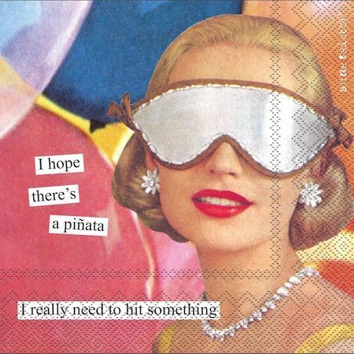 'Hope There's a Piñata' by Anne Taintor Cocktail Napkins (Pack of 20) by Boston International