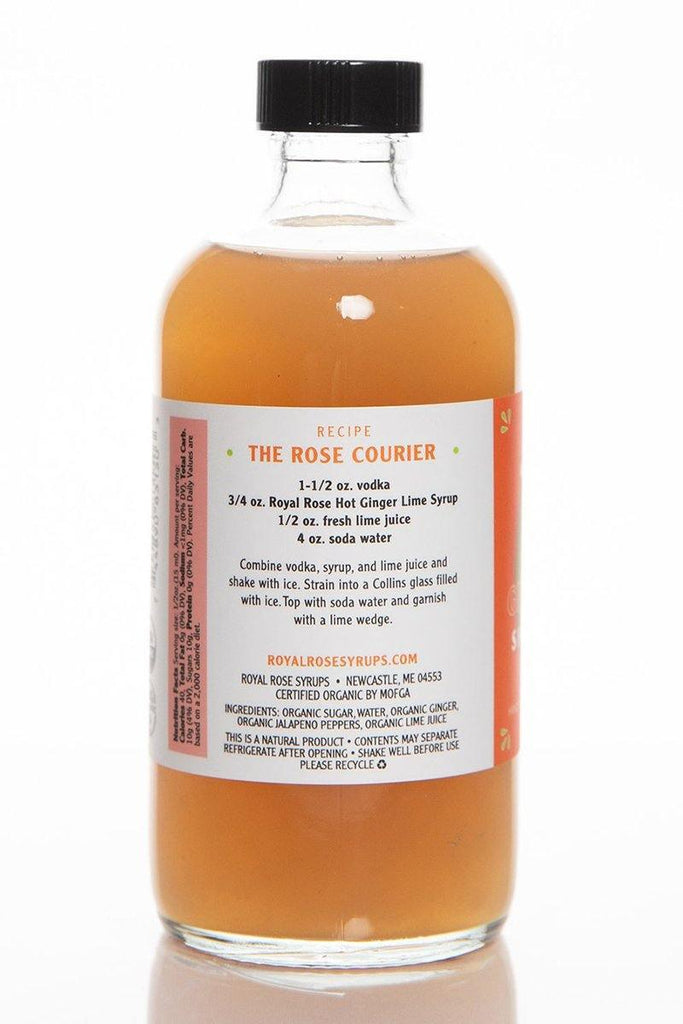 Hot Ginger-Lime Organic Simple Syrup (2oz) by Royal Rose Syrups