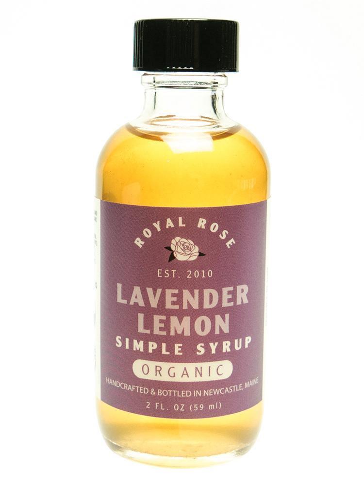 Lavender Lemon Organic Simple Syrup (8oz) by Royal Rose Syrups