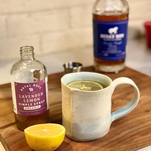 Lavender Lemon Organic Simple Syrup (8oz) by Royal Rose Syrups