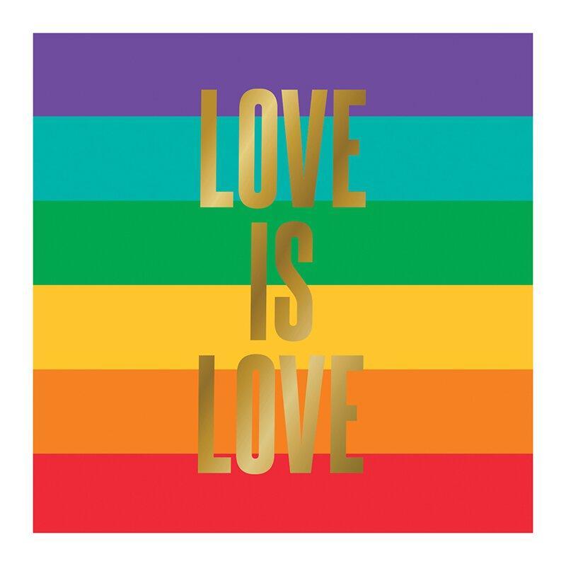 'Love is Love' Pride Cocktail Napkins (Pack of 20) by Slant Collections