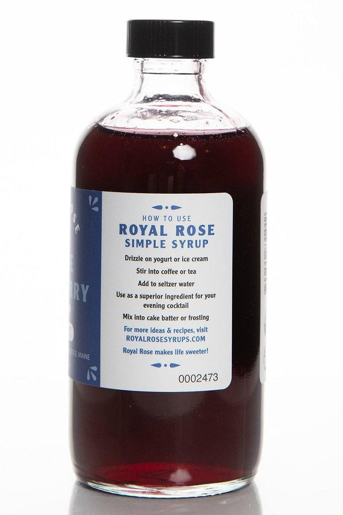 Maine Blueberry Organic Simple Syrup by Royal Rose Syrups