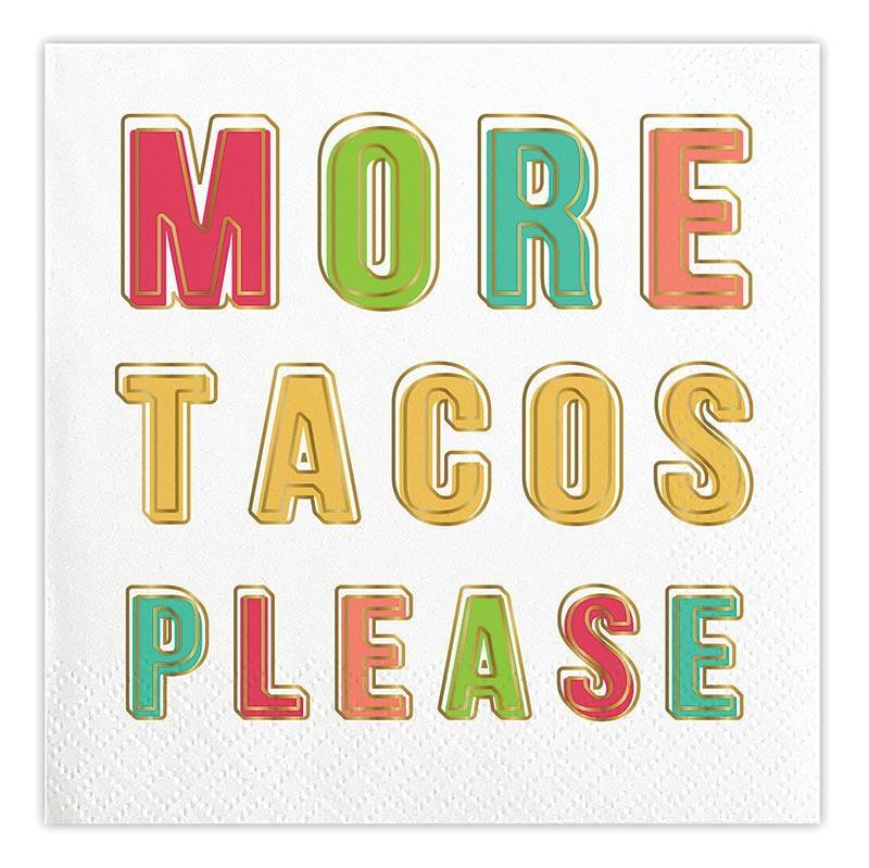 'More Tacos, Please' Cocktail Napkins (Pack of 20) by Slant Collections