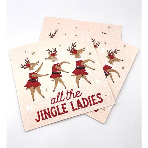 'All the Jingle Ladies' Holiday Cocktail Napkins (Pack of 20) by Soiree Sisters