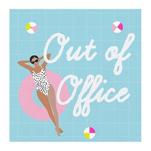 'Out of Office' Cocktail Napkins (Pack of 20) by Slant Collections