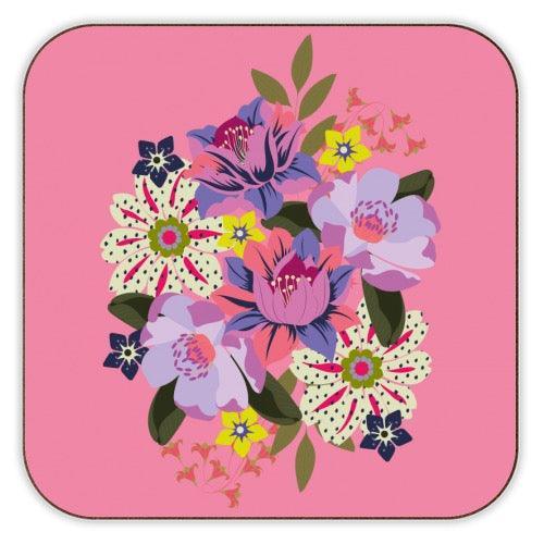 Thanks a Bunch Floral Coaster by Art Wow