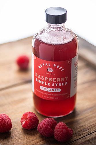 Raspberry Organic Simple Syrup (8oz) by Royal Rose Syrups