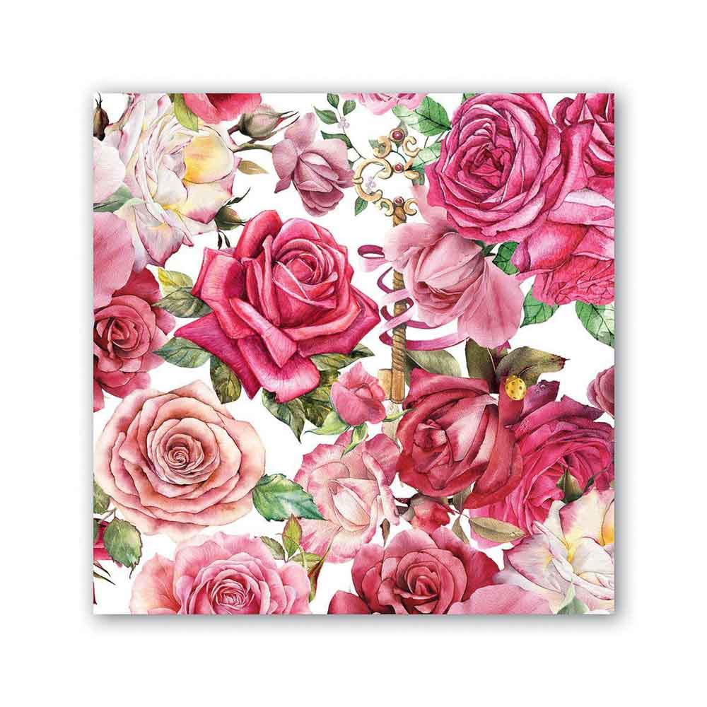 Royal Rose Floral Cocktail Napkins (Pack of 20) by Michel Design Works