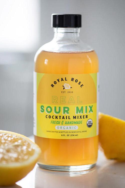 Real Sour Mix Organic Simple Syrup (8oz) by Royal Rose Syrups