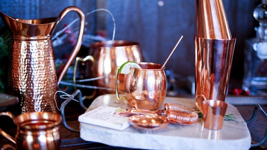 Shiny Copper Barrel Mug (16oz) by Butte Copper Co.