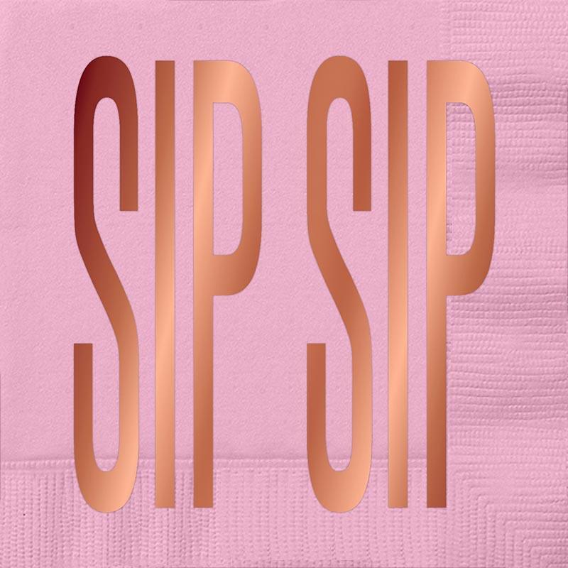 'Sip Sip' Cocktail Napkins (Pack of 20) by Slant Collections